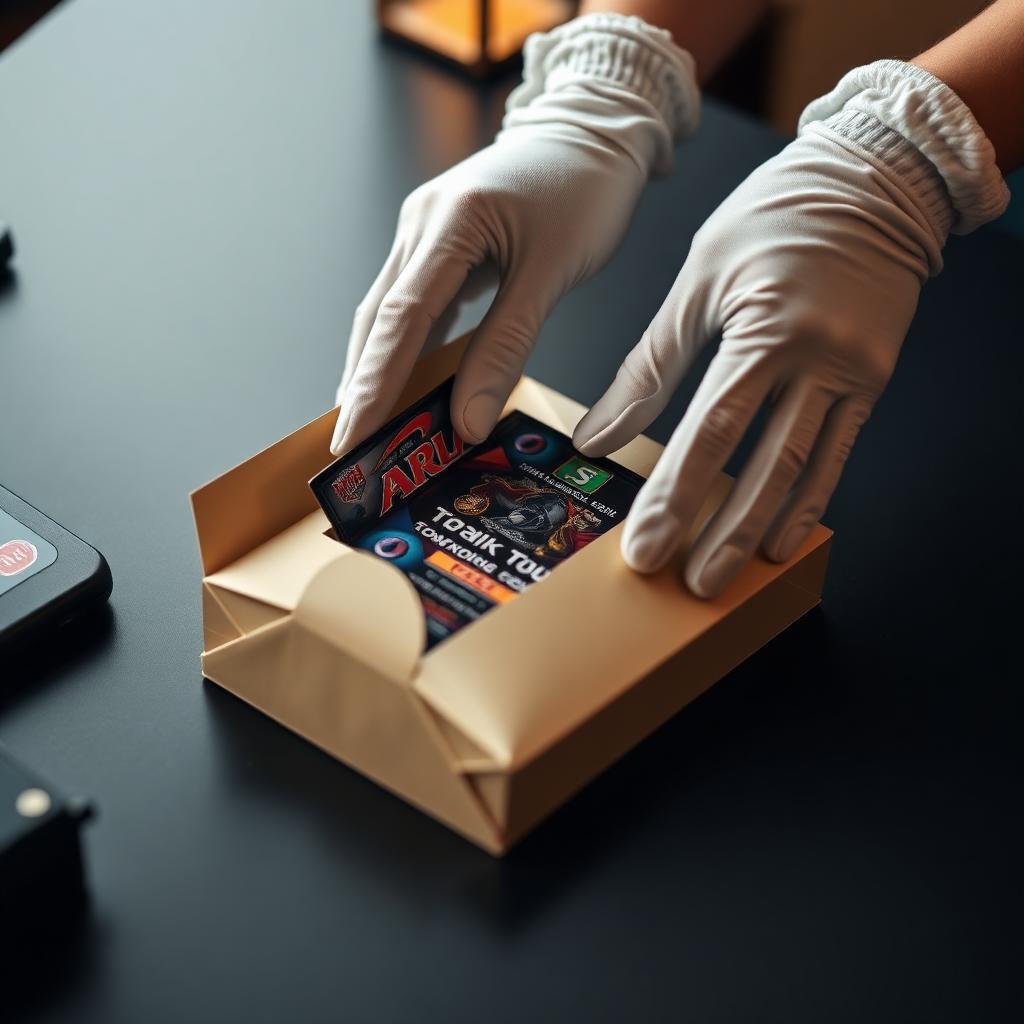 Handled with gloves and packed in a rigid protective mailer